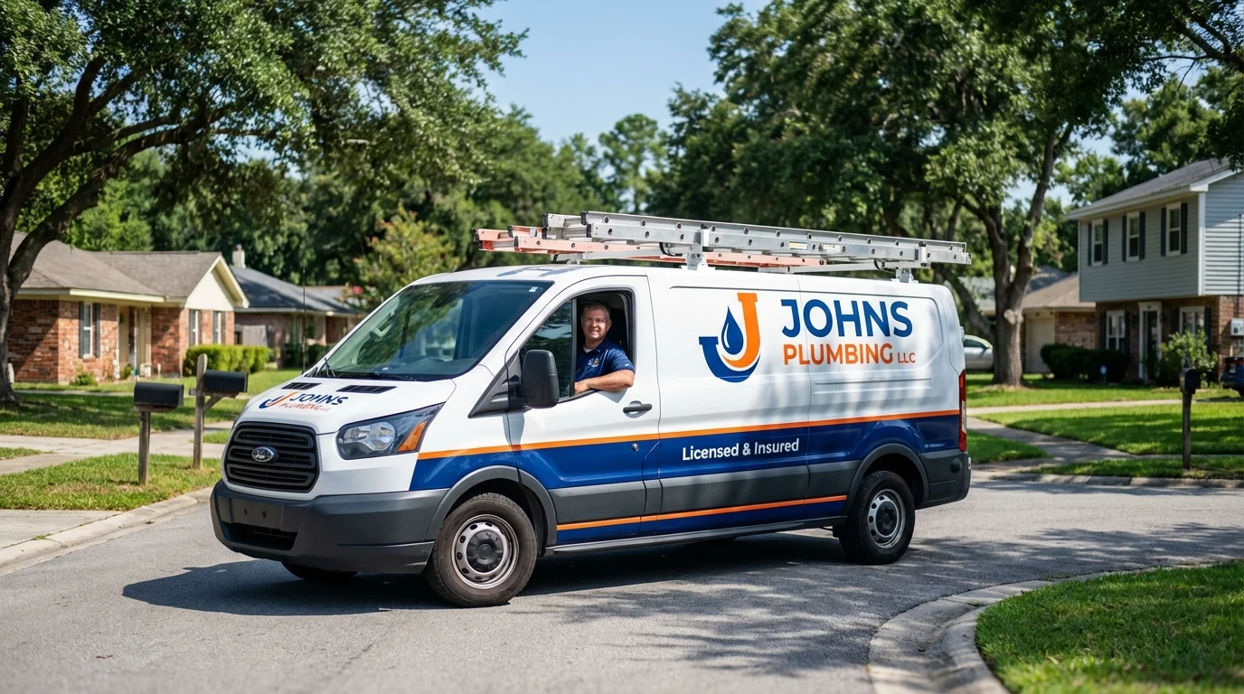 Johns Plumbing LLC service van in Cottage Grove, OR